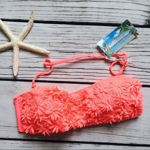 STYLISH Coral Petals BANDEAU BIKINI TOP Large